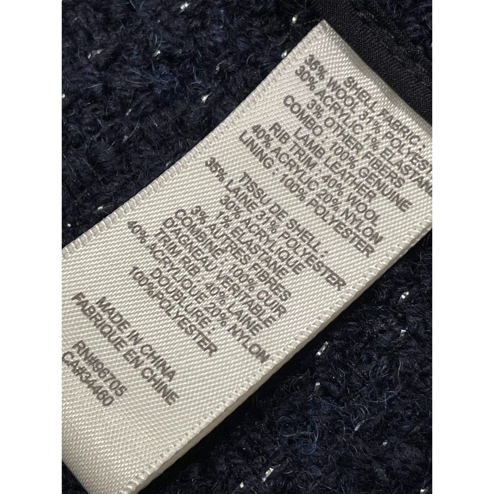 Rebecca Taylor Tweed Leather Fringe Moto Jacket - Picture 5 of 9